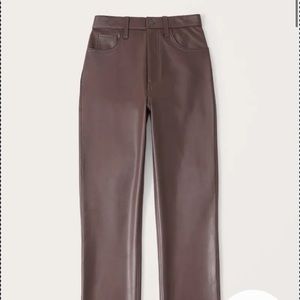 Abercrombie Vegan Leather Straight Pants Sold Out